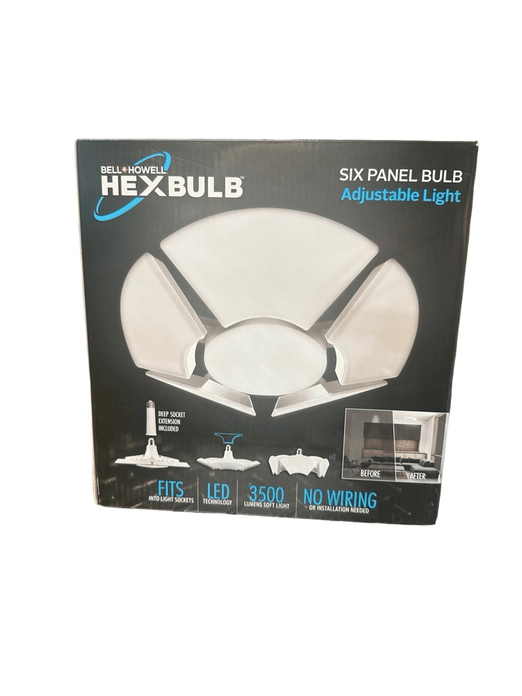 Bell Howell Hex Bulb E26 LED Garage 6 Panel Shop Office Attic Ceiling Light
