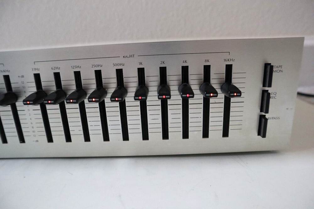 Vintage BSR EX-100 Stereo Frequency Equalizer - Tested Working