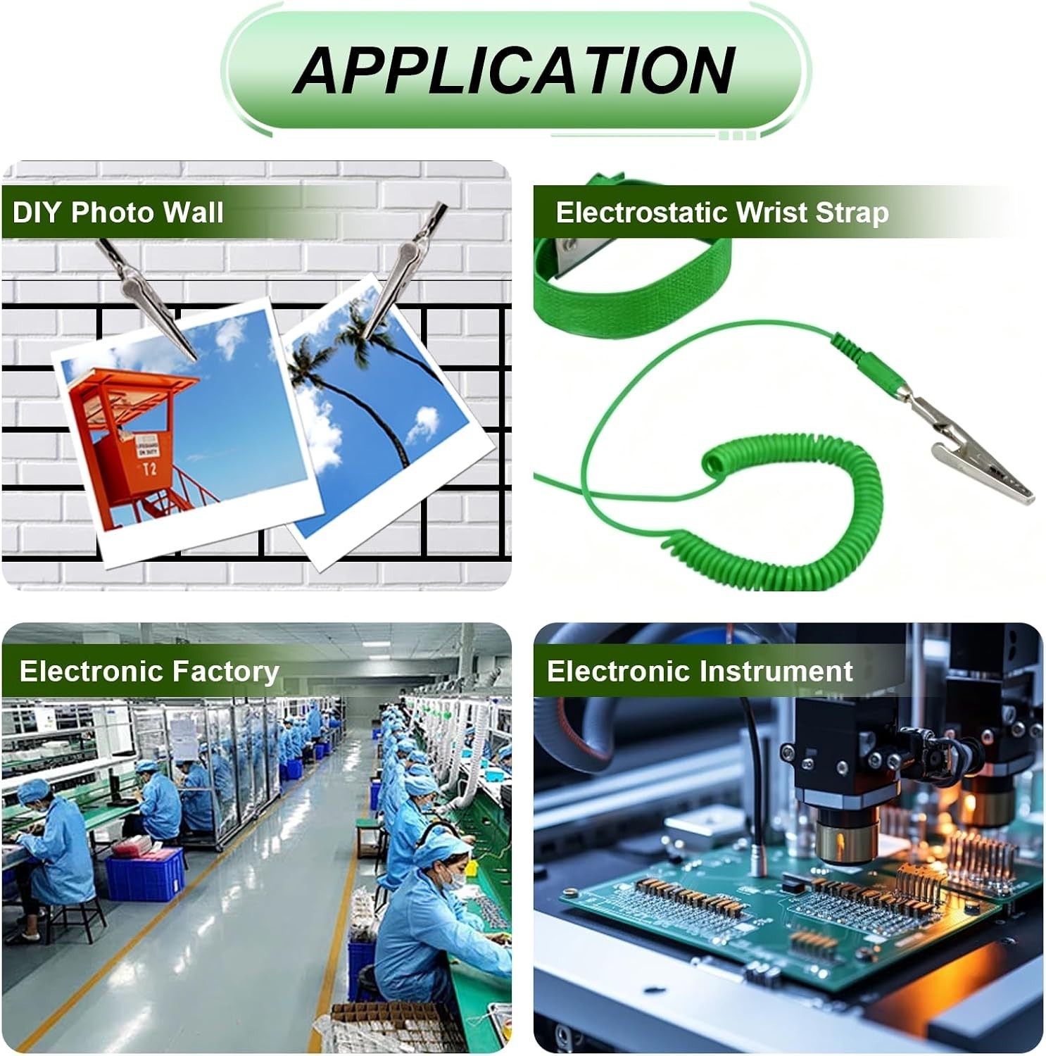 100 Pcs Metal Alligator Clips 52 Mm for Household Soldering and Electrical Test