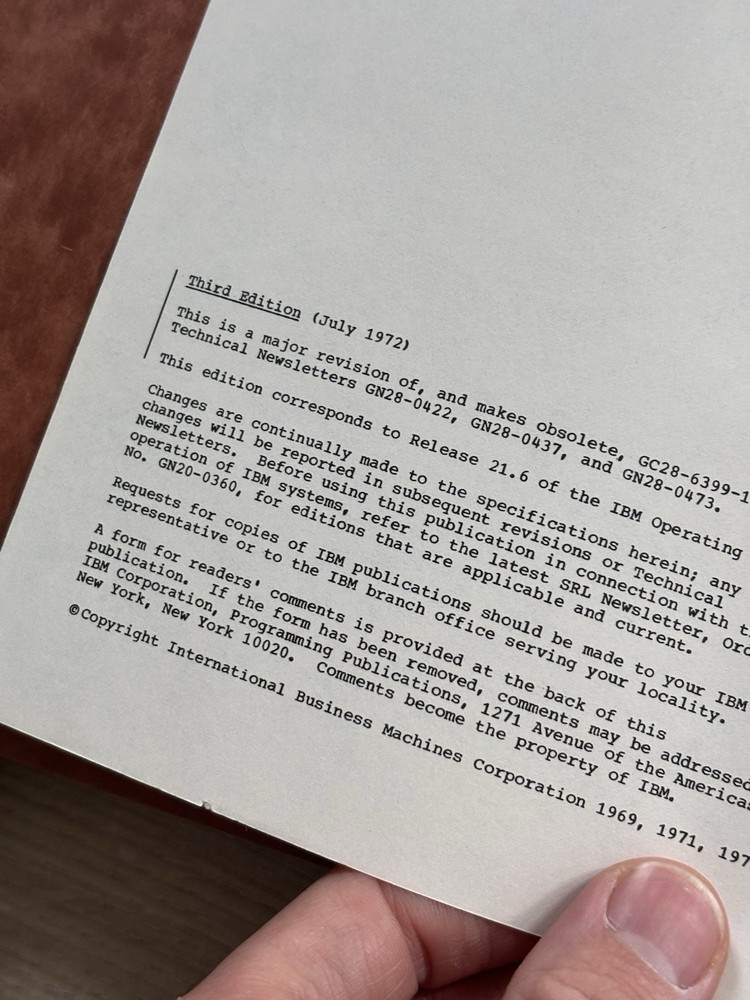 VTG IBM Systems Reference Library IBM OS COBOL Programmer's Guide 1972 RARE