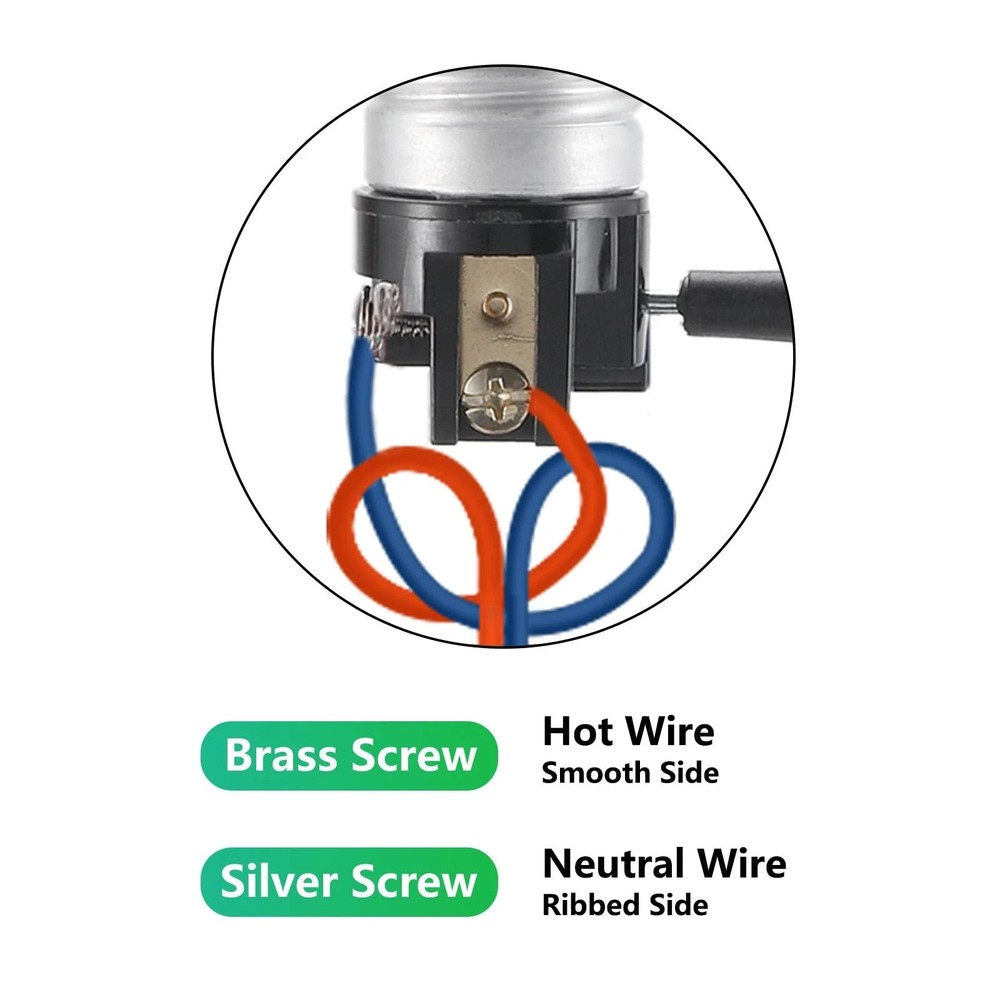 2 Pack UL Listed E26/E27 Light Socket Replacement with ON/Off Switch Black