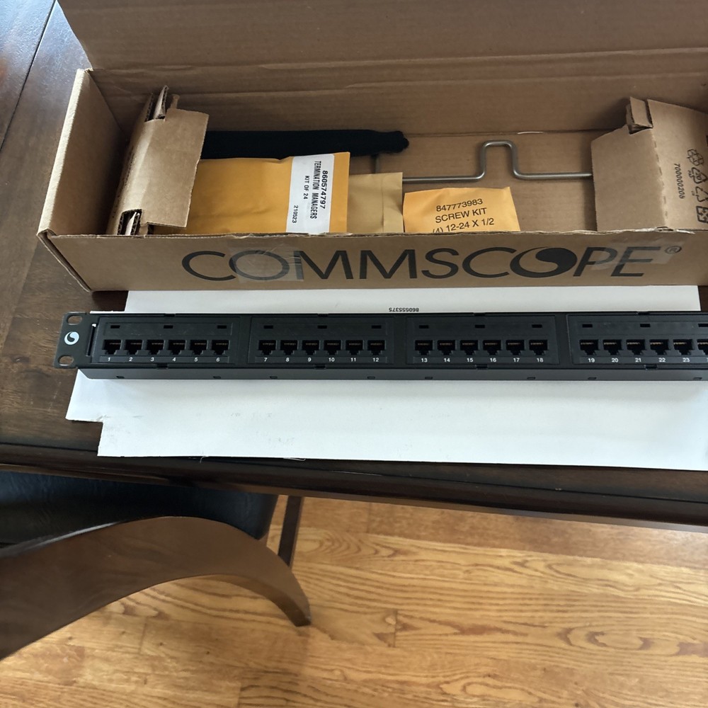 24 port Patch Panel CommScope CPP-5E-DM-1U-24 CAT 5E  Factory*** NEW OPEN BOX
