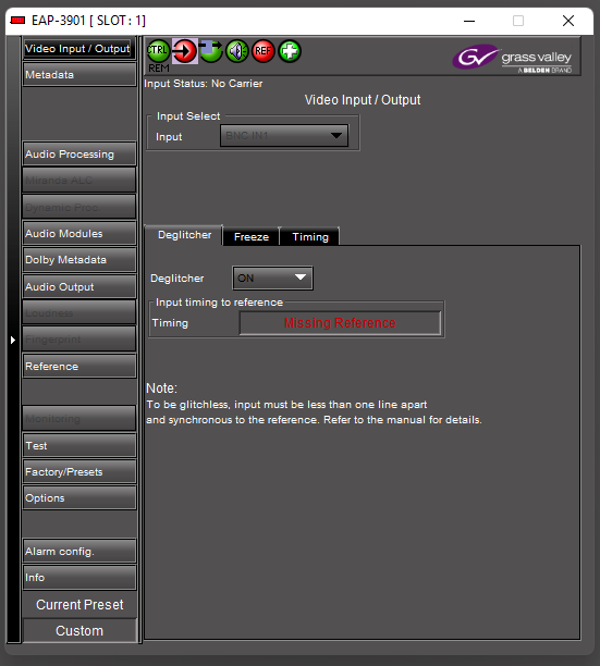 Miranda GV Densite3 Frame with (20) EAP-3901 Embedded Audio Processors