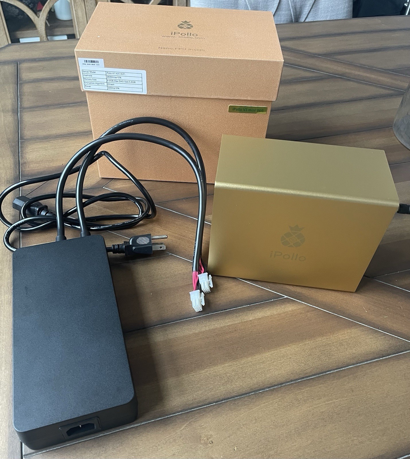 IPOLLO V1 MINI WIFI ETC ETHASH MINER 280MH/s 220W 6GB, PLEASE READ