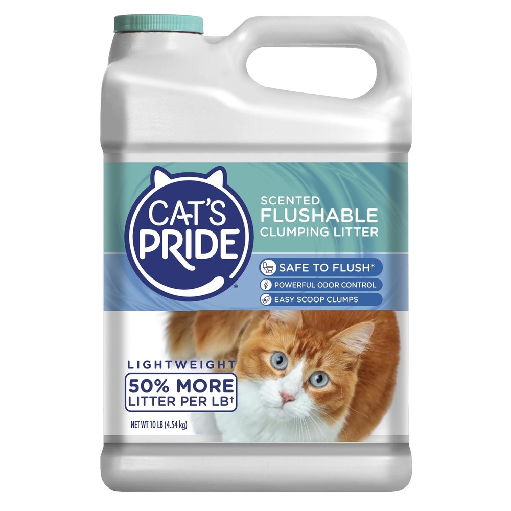 Lightweight Clumping Litter: Flushable - Powerful Odor Control - Scented, 10 ...