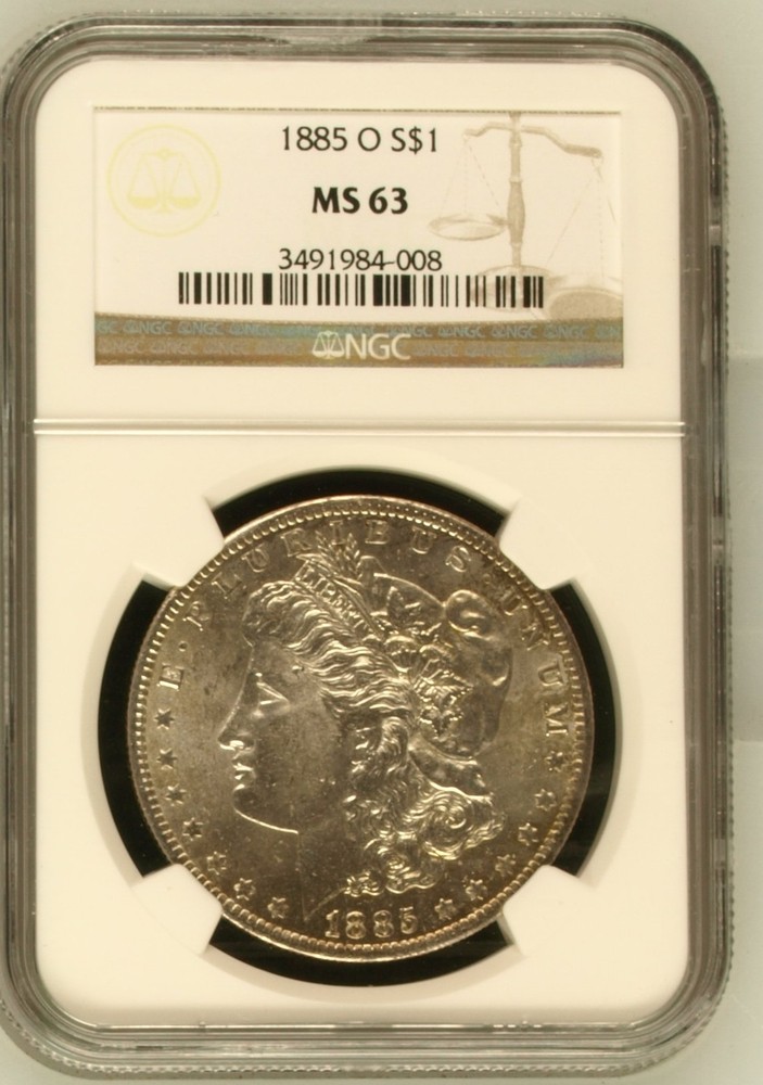 1885 O Morgan Silver Dollar NGC MS-63