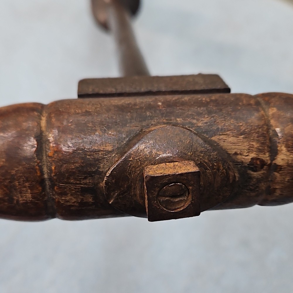 Antique 2" Excelsior T-Handle Wood Auger Irwin Pattern Coarse Thread Frame Tool