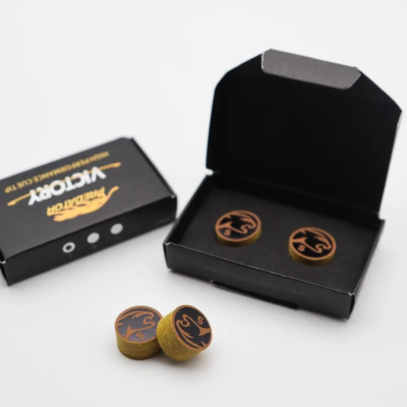 14mm Pool Cue Tips 2pcs Pack - Optional Hard/Medium/Soft 8-Layer Tips Billiard A