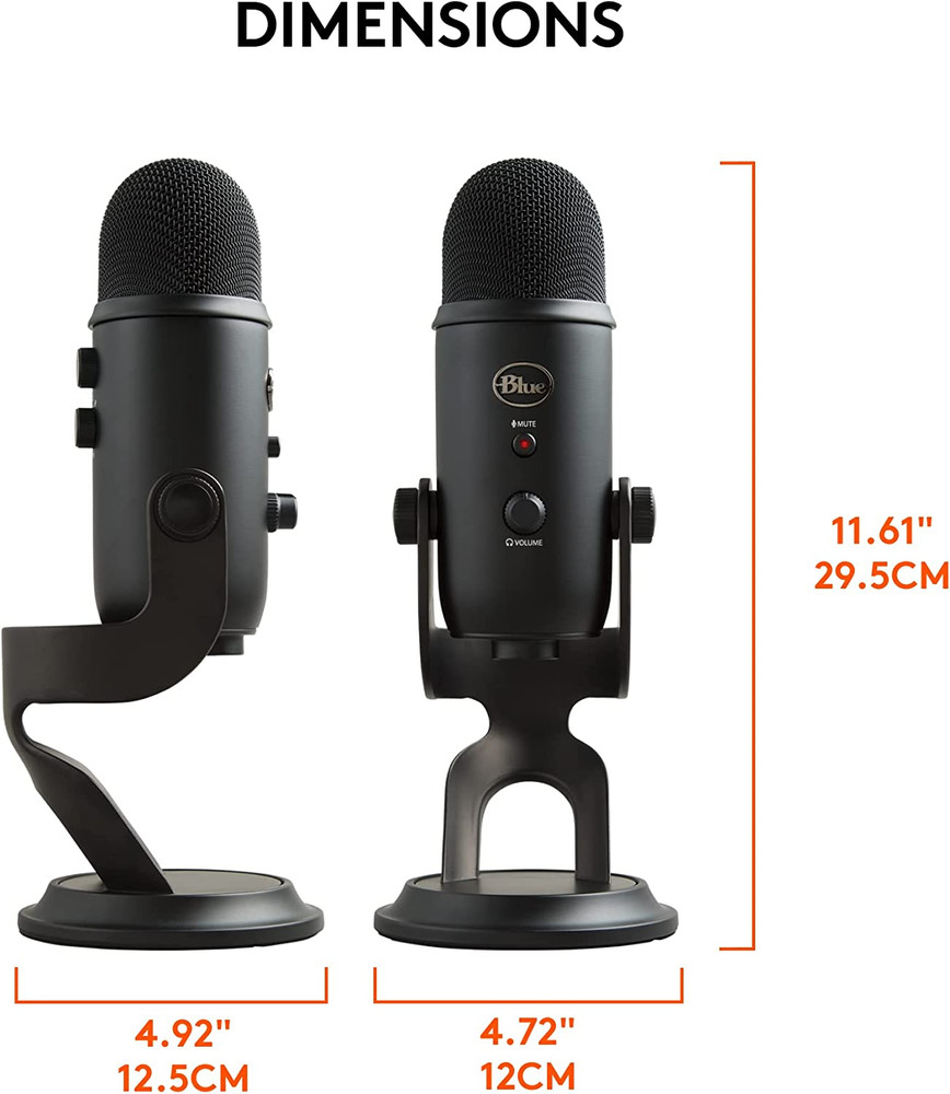 Logitech Creators Blue Yeti USB Microphone for PC, Mac, Gaming, Recording, Strea