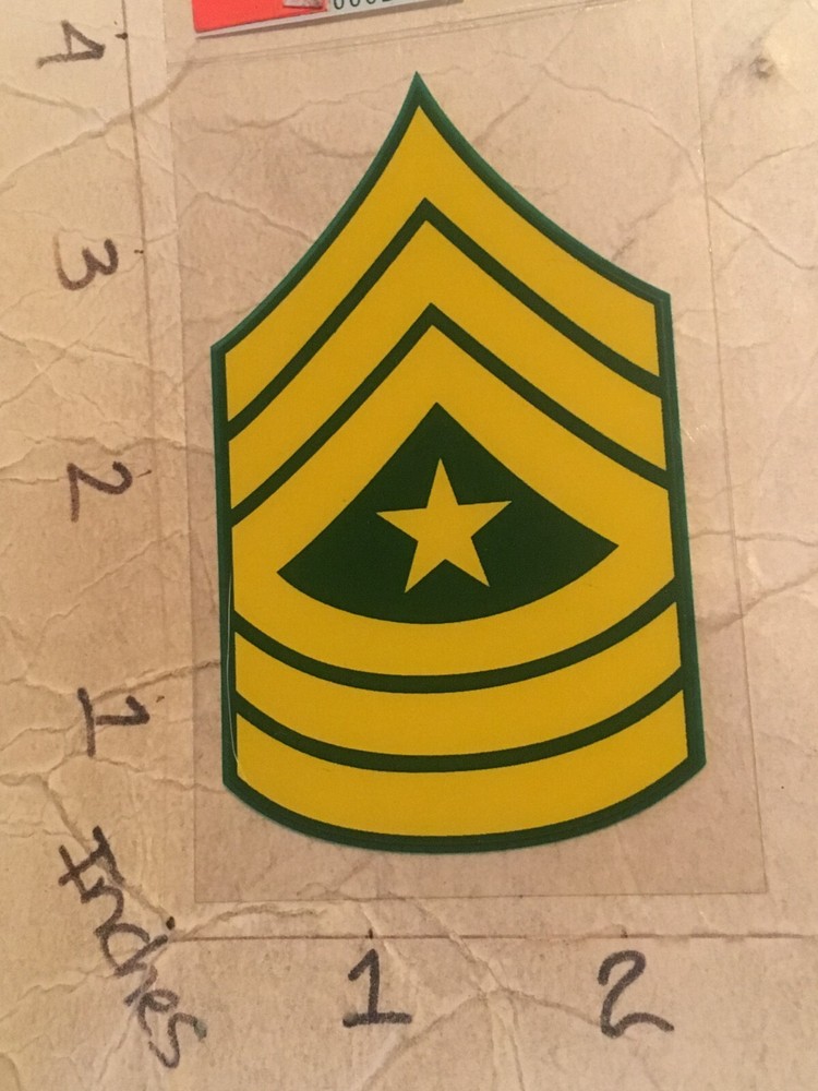 US Army Sergeant Major Insignia Window Decal (Applied outside)