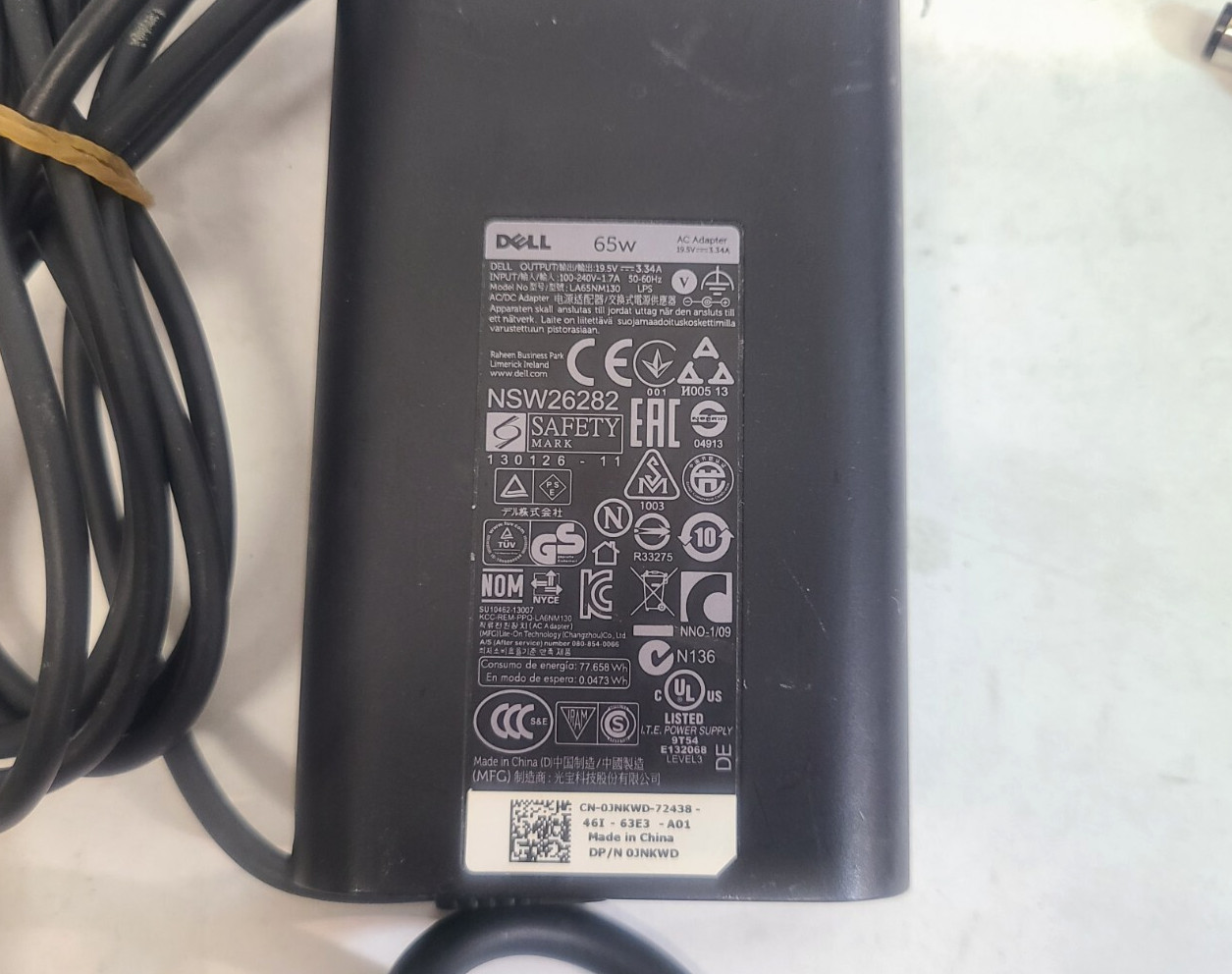 Mixed Lot of 10 Dell 65w LA65NM130 HA65NM130 Slim AC Adapters