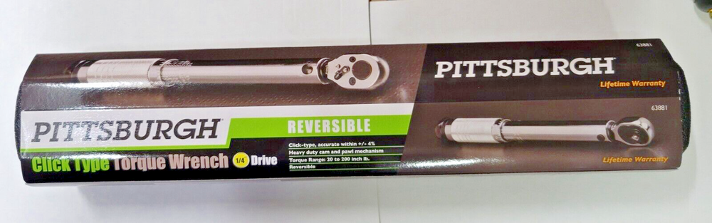 1/4 Inch Professional Drive Click Type Ratcheting Torque Wrench