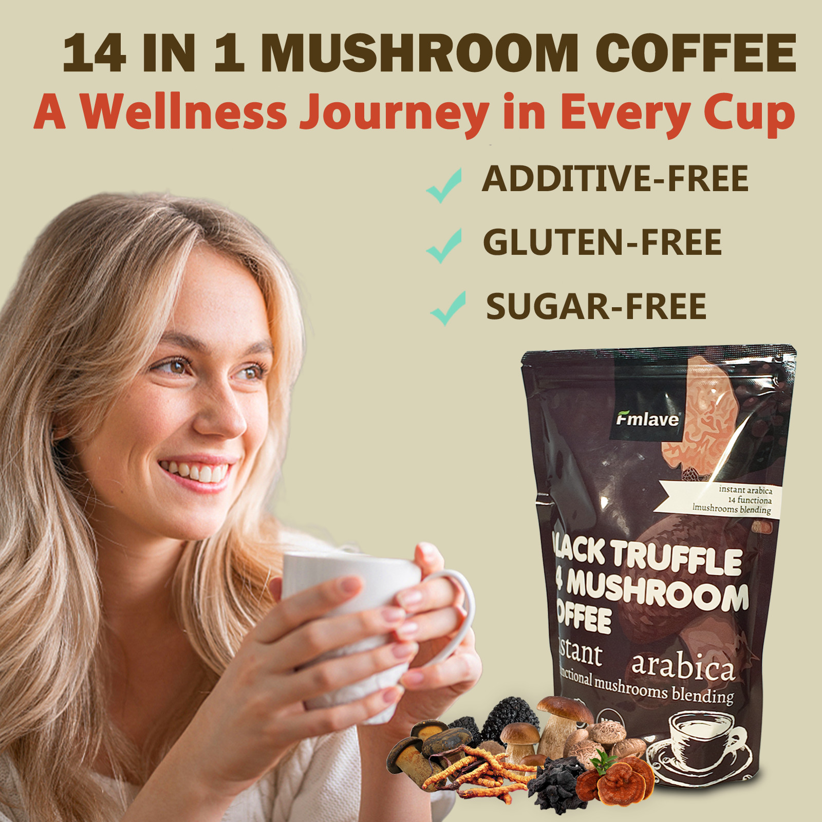 2 Pack Mushroom Coffee 100% Authentic USA FREE SHIPPING Organic 396g Per pack