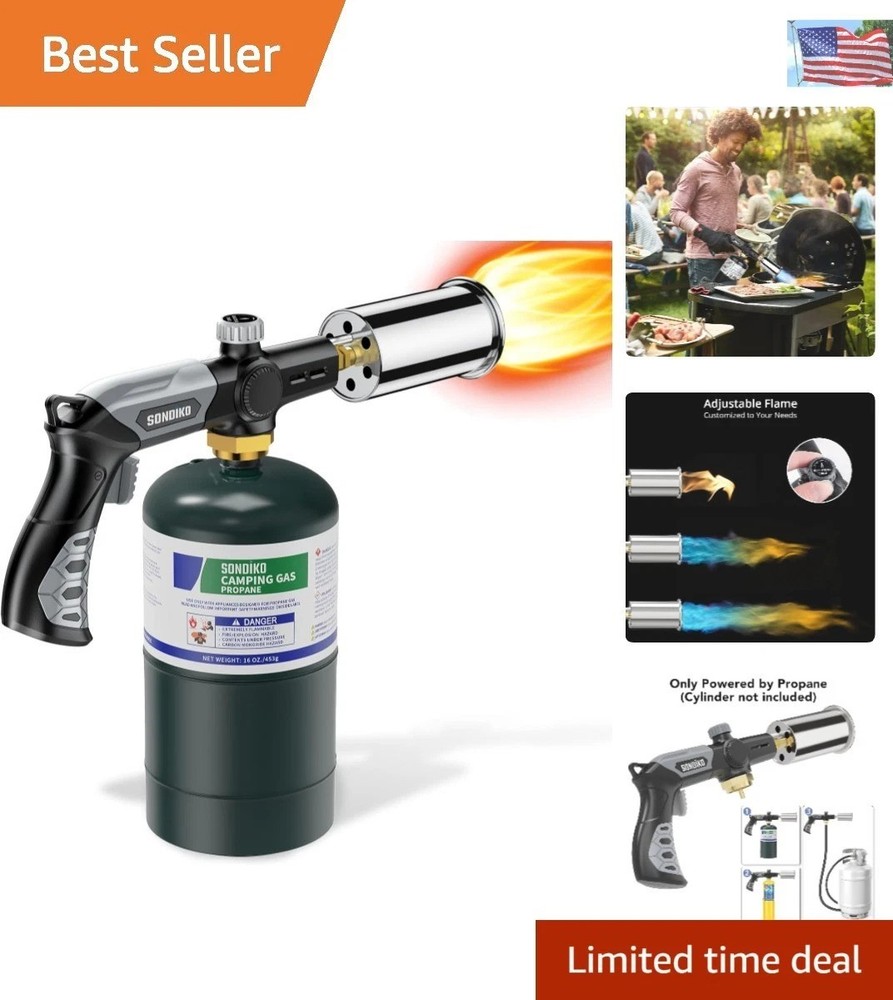 Versatile Campfire & Cooking Torch – Perfect for Searing & Caramelizing