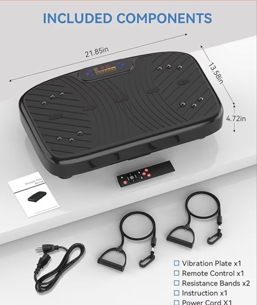CO-X Vibration Platform Plate with Remote Control - Black