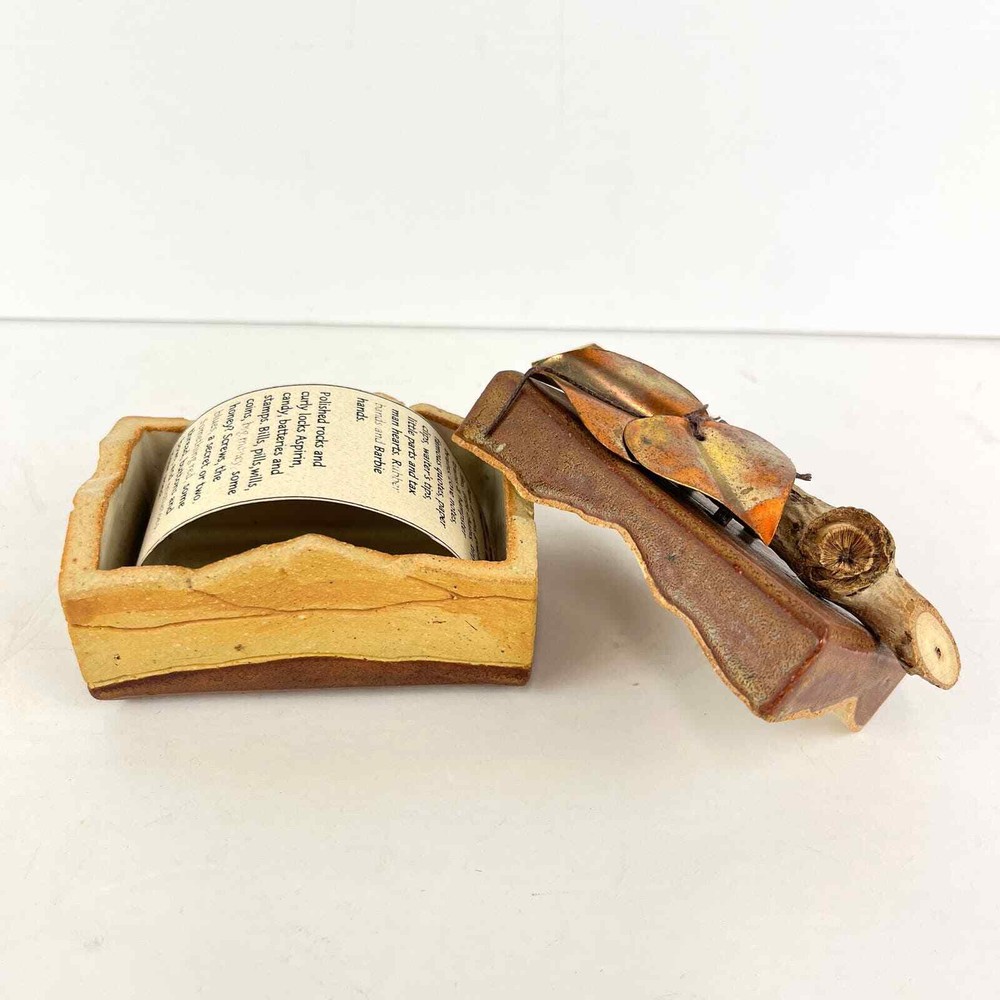 Handmade Ceramic Small Mountain Box 3.5 x 2 Trinket Keepsakes