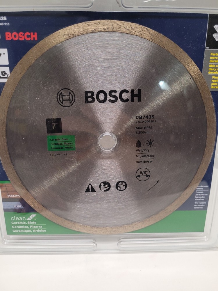 BOSCH DB743S 7" Diamond Blade For Ceramic/Slate