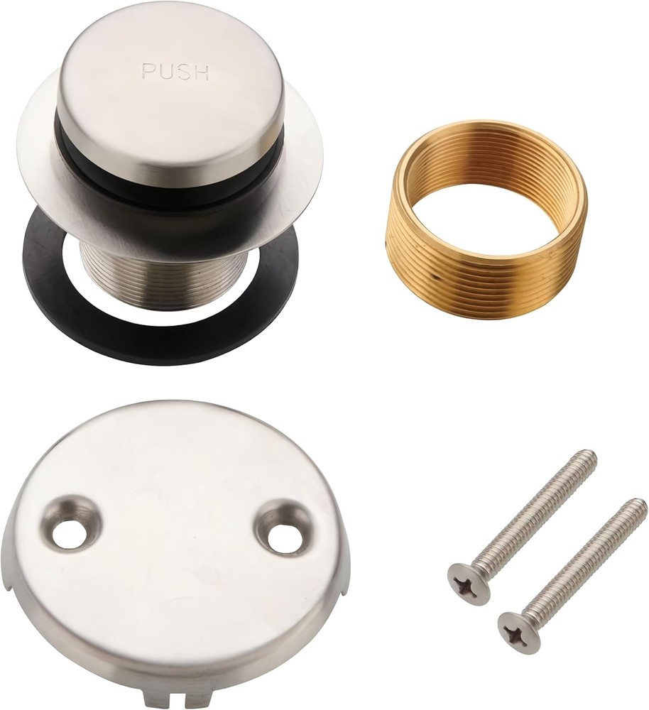 Bathtub Drain Conversion Kit Assembly by BlueStars – Universal Brushed Nickel