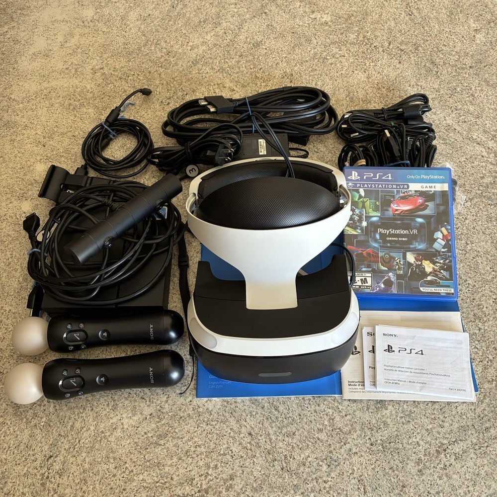 Sony PlayStation VR PSVR (PS4) CUH-ZVR2 Headset/Controllers/Camera Bundle