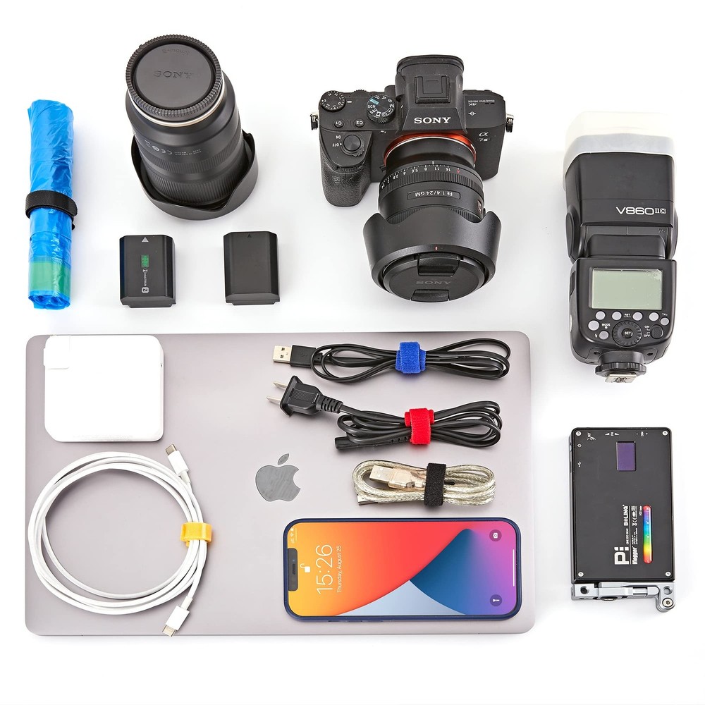 100 PCS Reusable Cable Ties with Hook and Loop, Multi-purpose Adjustable 8 In...