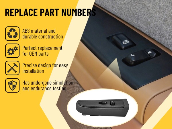 19115820 Front Passenger Window Switch &Bezel for 2003-2007 Chevy Silverado