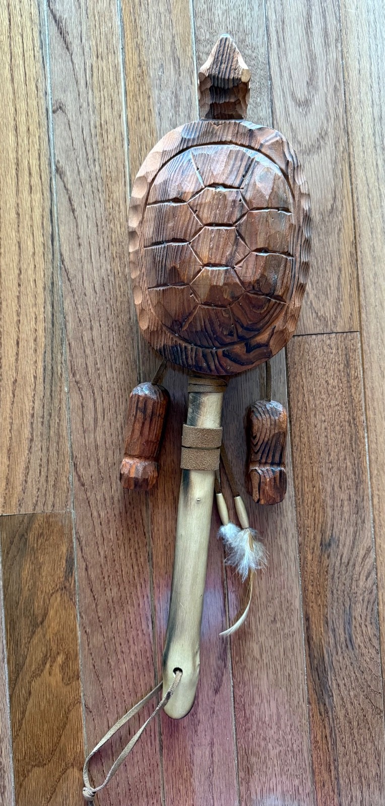 Old Vintage Native American Ceremony Turtle Rattle Shaker Shaman