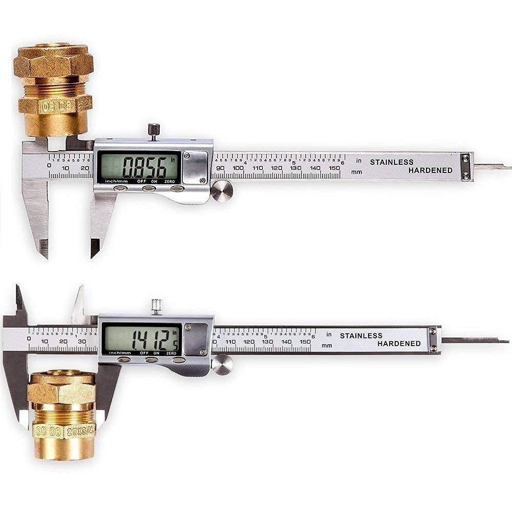 Digital Caliper Measuring Tool with LCD Screen, AutoOff, Inch/Millimeter