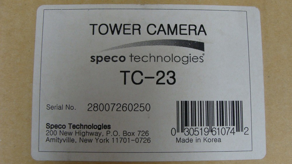 SPECO TECHNOLOGIES TOWER CAMERA TC-23