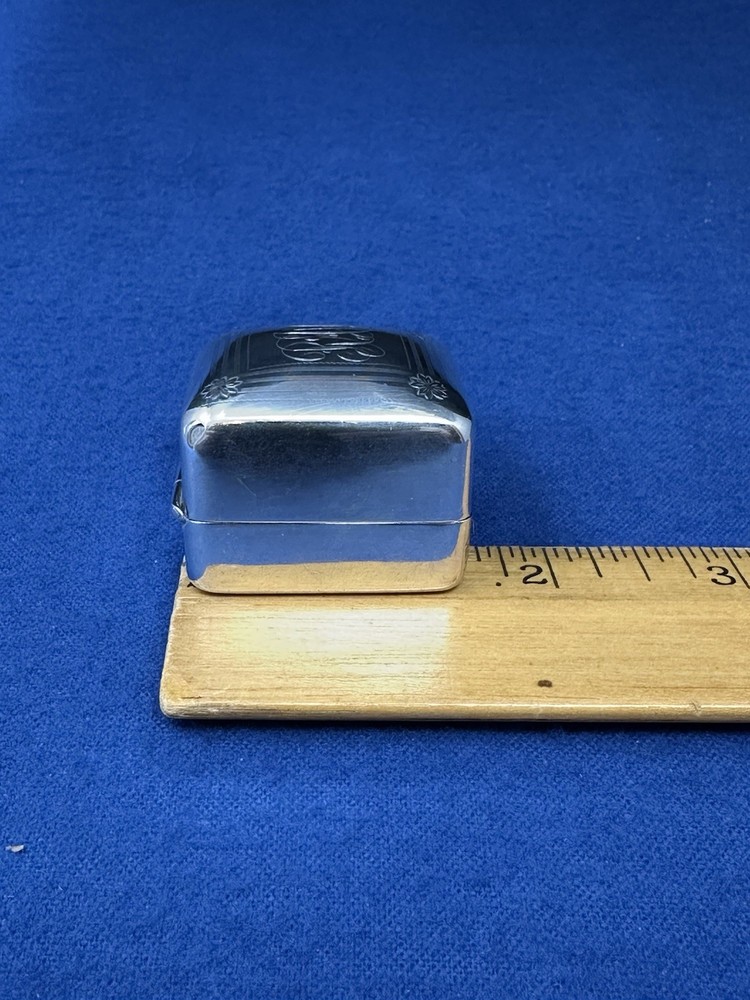 RODEN BROTHERS STERLING RING BOX MONOGRAMMED