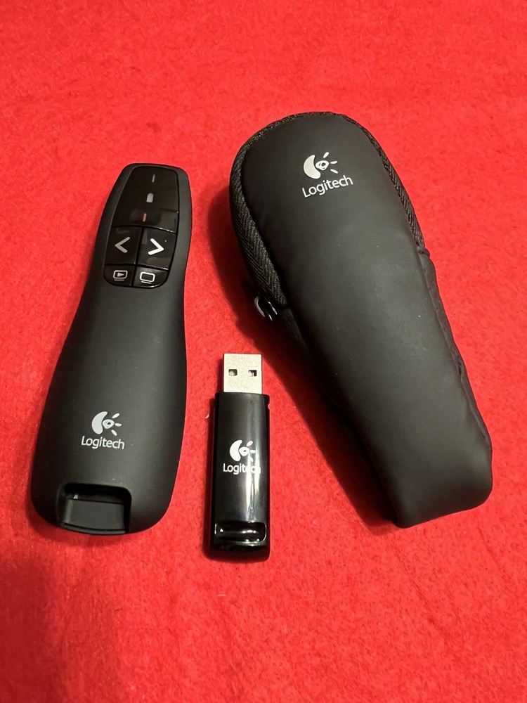 Logitech R400 Wireless Presenter with A Laser Pointer.