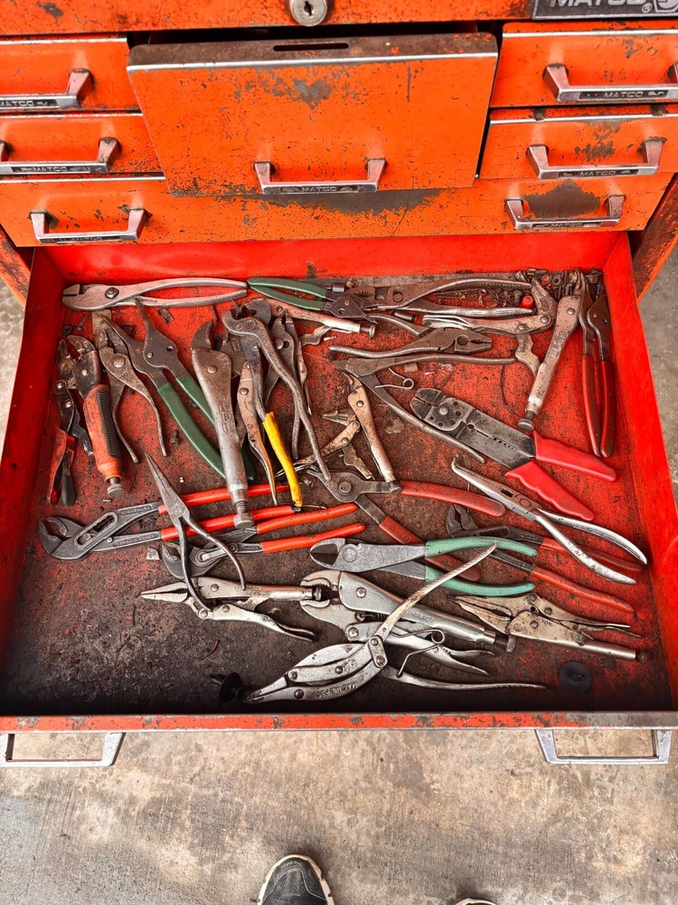 Matco toolbox with tools, Matco wrenches, Socket sets, Craftsman wrenches, etc