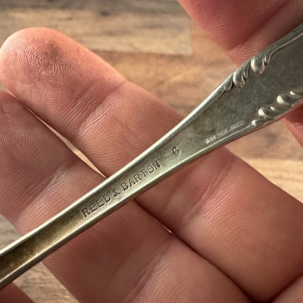 Reed & Barton Silverplated Teaspoon Carlton Pattern Monogrammed