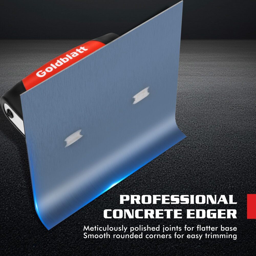 Goldblatt Concrete Edger Tool 6x6" Steel Edger 3/8"R 1/2"D Concrete Finish Tools