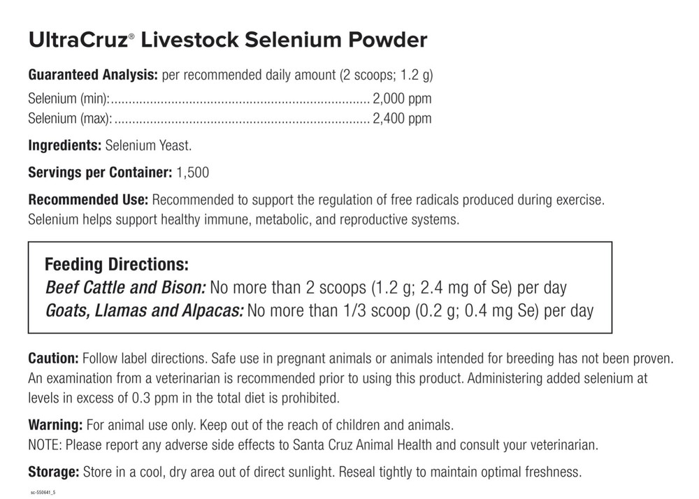 UltraCruz� Livestock Selenium Powder, 2 lb