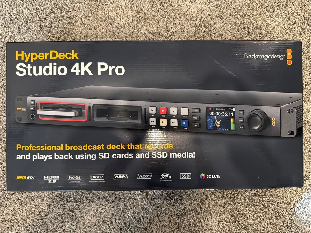 Blackmagic Design HyperDeck Studio 4K Pro New Open Box