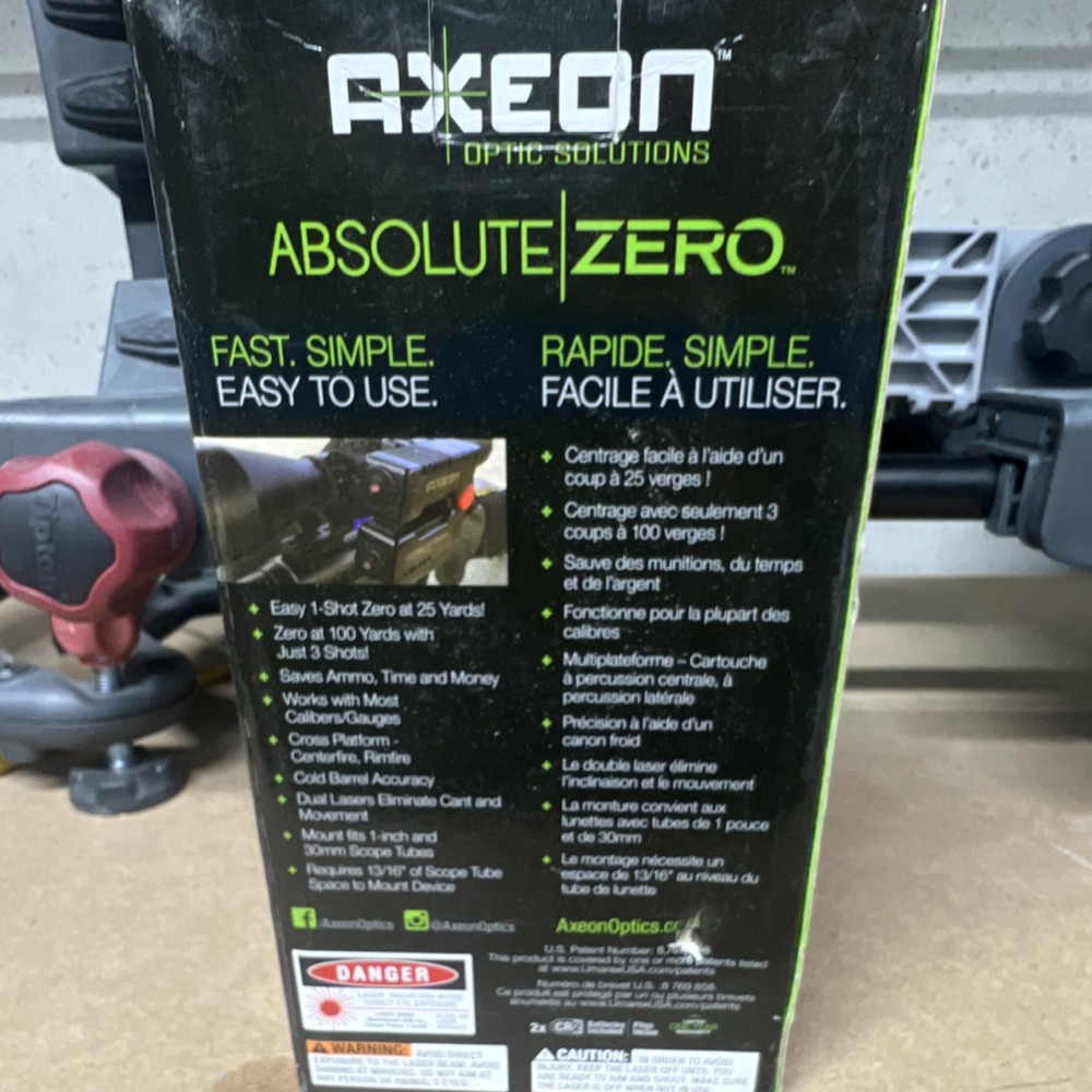 Axeon Absolute Zero Mounted Laser Dual Lasers bore sighter