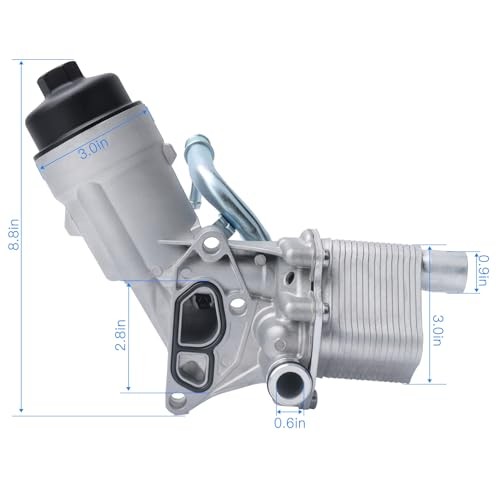 Engine Oil Cooler Filter Housing Assembly Adapter with Gasket, Filter Insert,