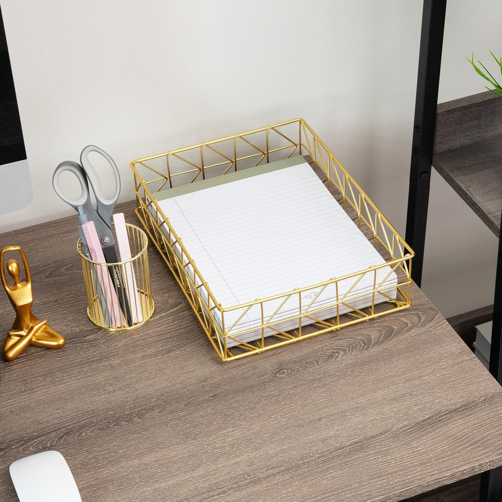 Document Organizer, Desktop Organizer, File Storage, Modern, Office, Metal, 9.5"