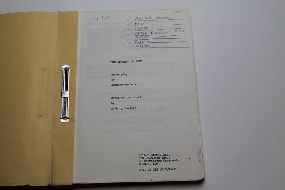 EMPEROR ON ICE / Anthony Masters 1970's Unproduced Screenplay
