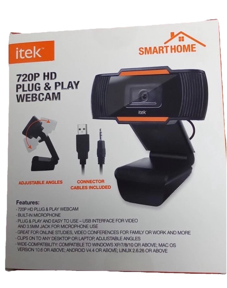 LOT OF 5, 720p HD PLUG & PLAY WEBCAM