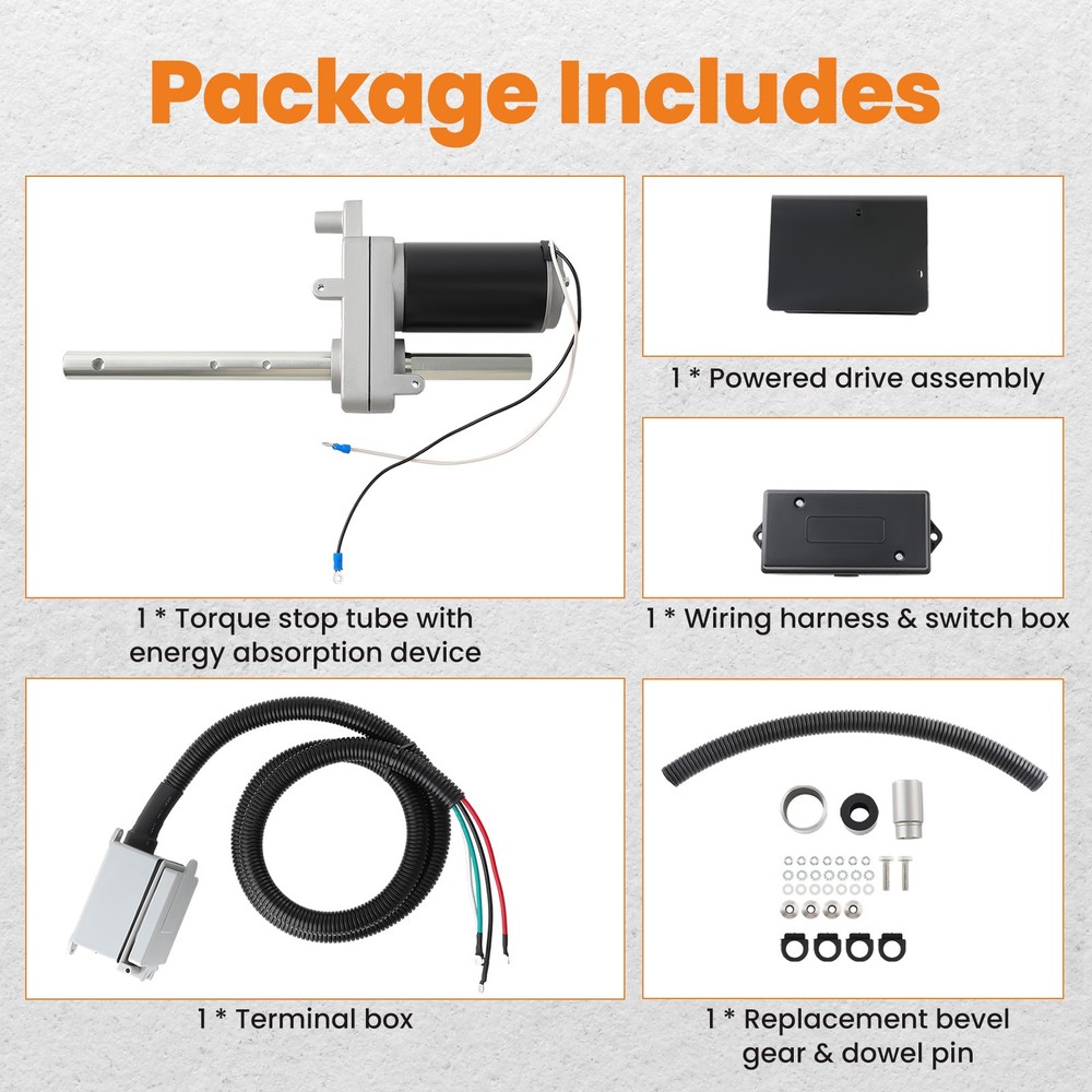 Electric Powered Trailer Jack Kit Replacement Bevel Gear Single Speed Jacks