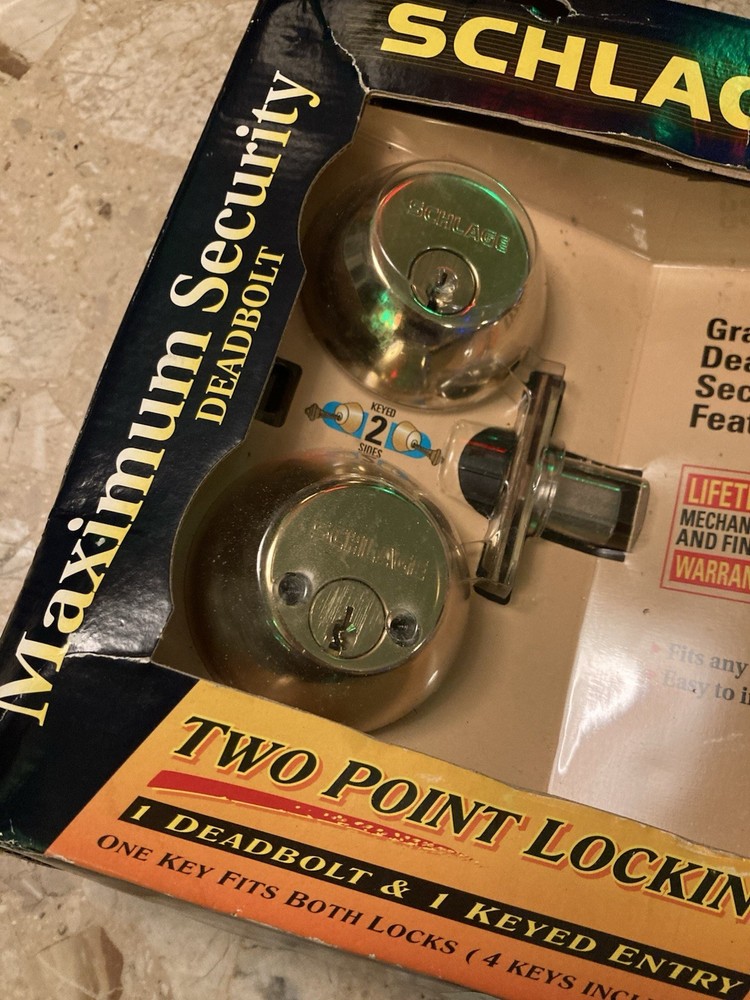 Schlage Ultima Maximum Security Deadbolt + Keyed Entry~Grade 2 Two Point Locking