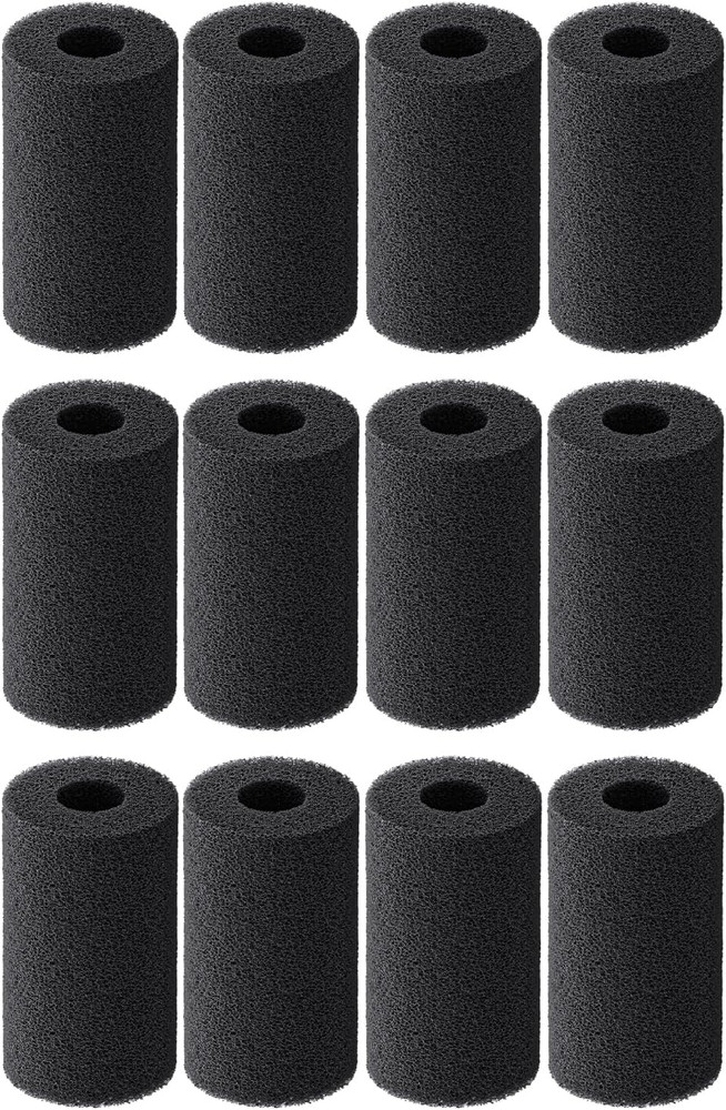 12 Pack Pre Filter Sponge Aquarium Filter Sponge 0.8" Intake Sponge Foam Roll
