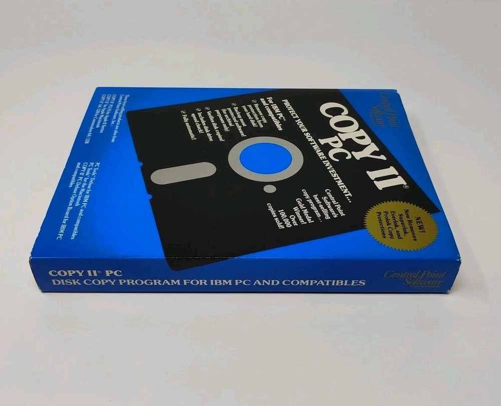 COPY II PC Central Point Computer Software Big Box Floppy 5.25 Disk Vintage 1988