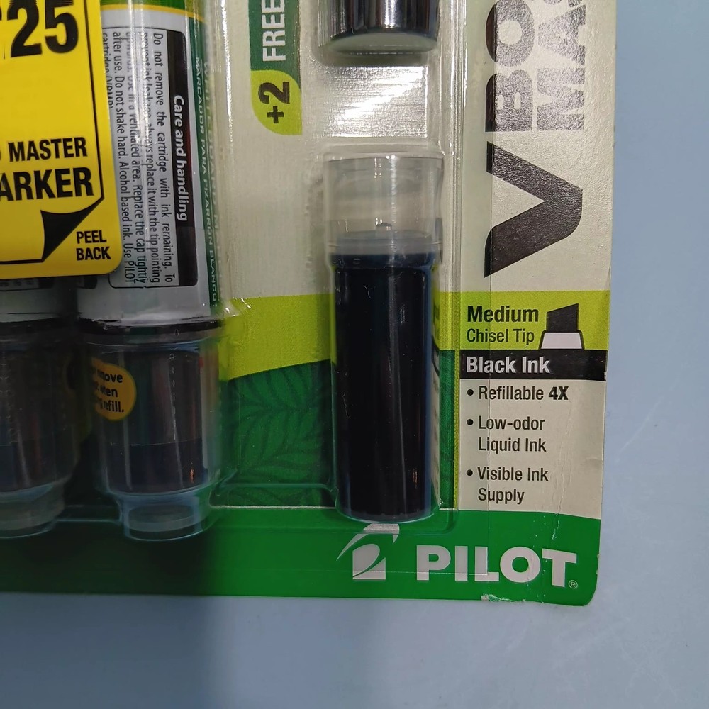 Dry Erase Marker Pilot V Board Master Medium Chisel Tip Black 3 Pack Bundle Of 3