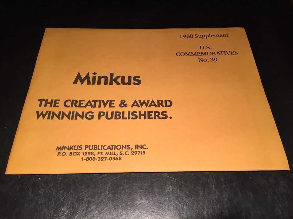New Minkus United States Commemoratives Stamp Album Supplement Pages- #39- 1988