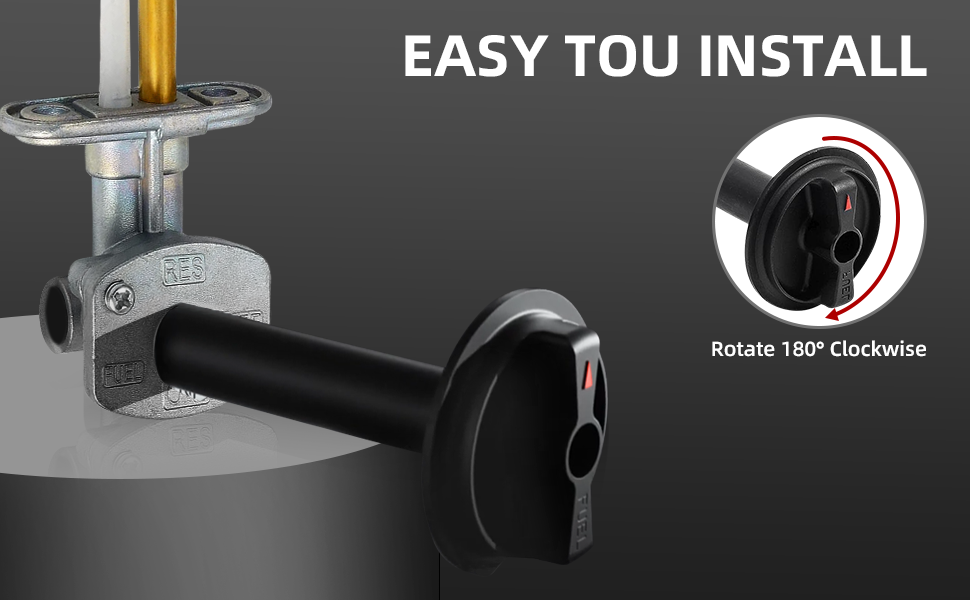 Fuel Valve Petcock & Lever Screw For Kawasaki Prairie 360 KVF360 2003-2013