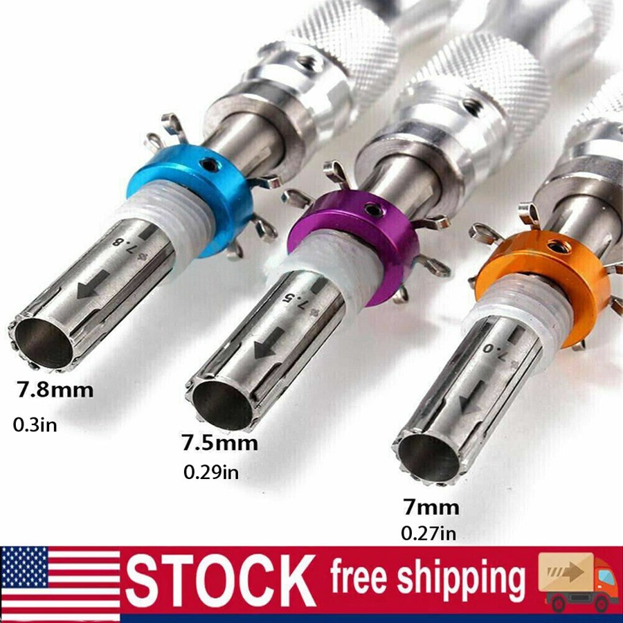 Locksmith Tools 3 Pcs 7 Pin Advanced Tubular Lock Tool Set for Padlock Tool