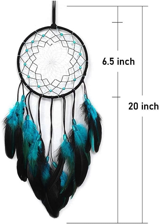 Blue Dream Catcher Handmade – Boho Wall Hanging Decor for Bedroom & Gifts