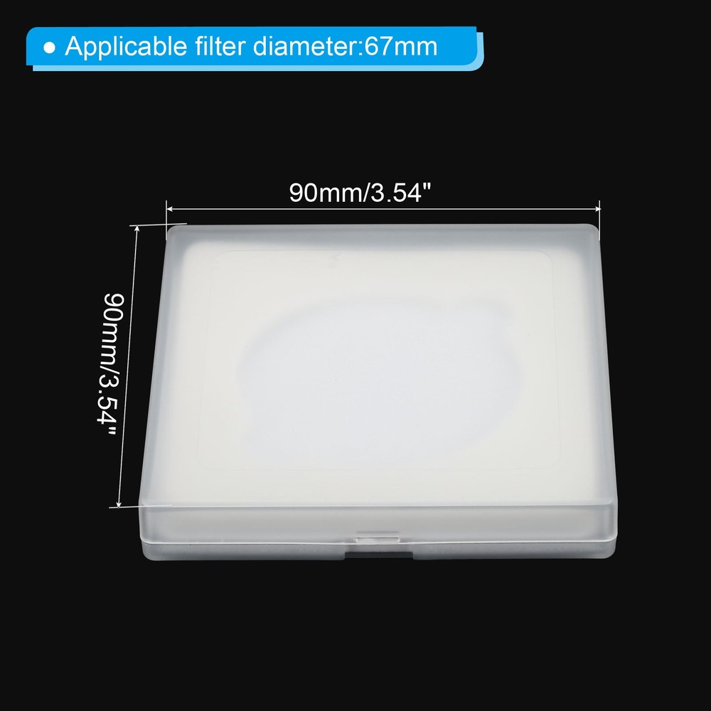 2pcs 67mm Lens Filter Case Camera Filter Case Portable Lens Filter Box